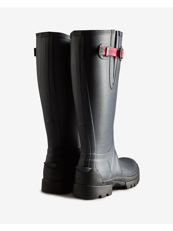Hunter Women's Balmoral Adjustable Neoprene Wellington Boots - Navy Image 3