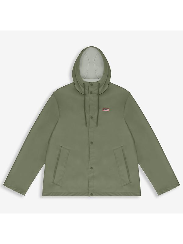 Hunter Unisex Downpour Izzy Pu Hooded Jacket - Deep Lichen Green Image 6