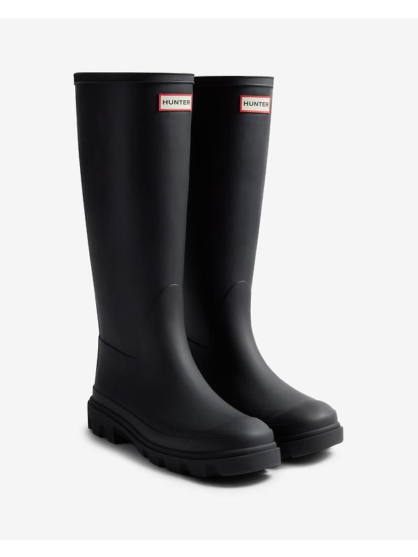 Hunter Unisex Downpour Tall Wellington Boots - Black Image 2