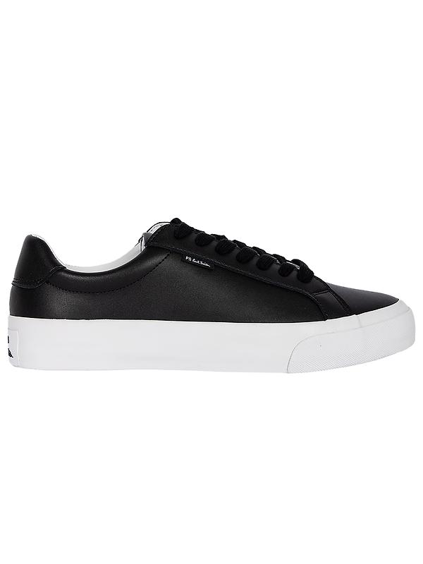 PS By Paul Smith Men's Coated Leather Amos Trainers - Black Image 1