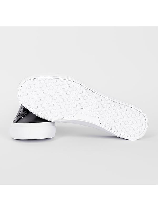 PS By Paul Smith Men's Coated Leather Amos Trainers - Black Image 2