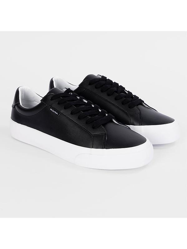 PS By Paul Smith Men's Coated Leather Amos Trainers - Black Image 4