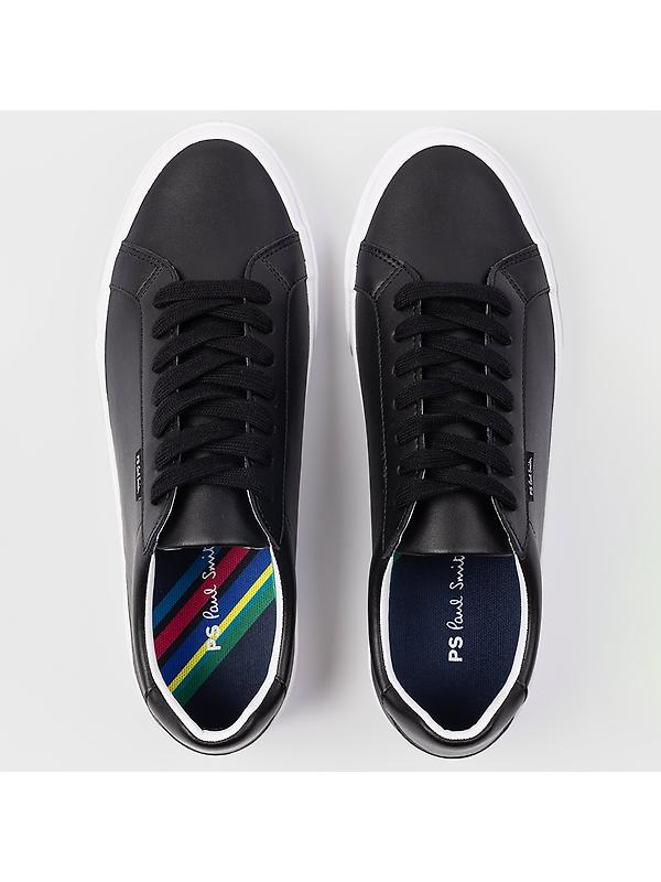 PS By Paul Smith Men's Coated Leather Amos Trainers - Black Image 5