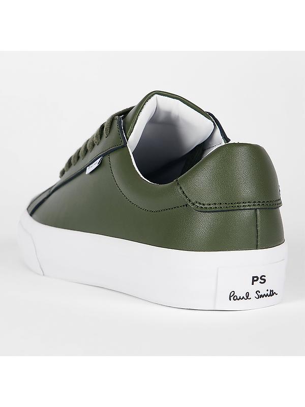 PS By Paul Smith Men's Coated Leather Amos Trainers - Khaki Image 3