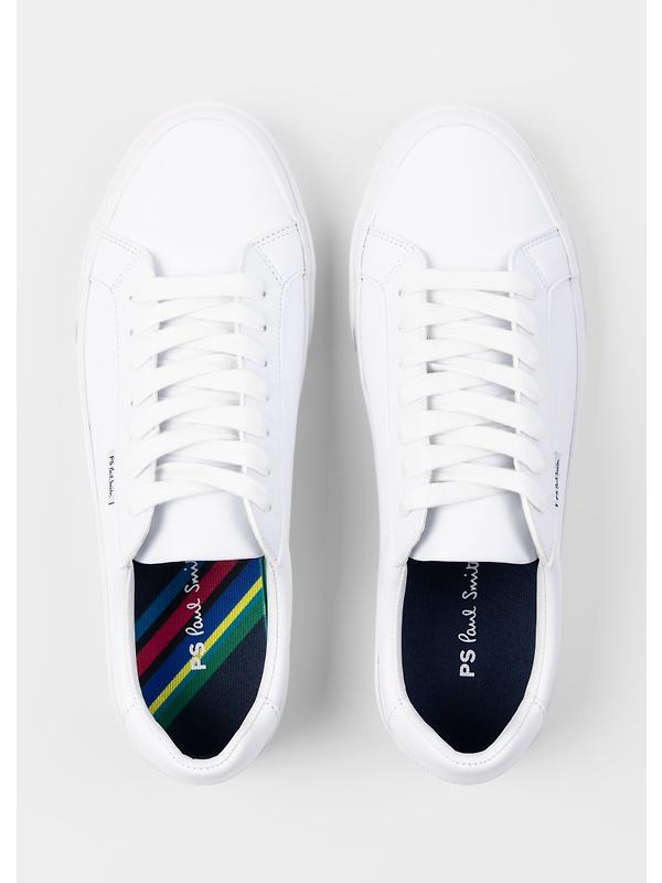 PS By Paul Smith Men's Amos Trainers - White Coated Leather Image 4