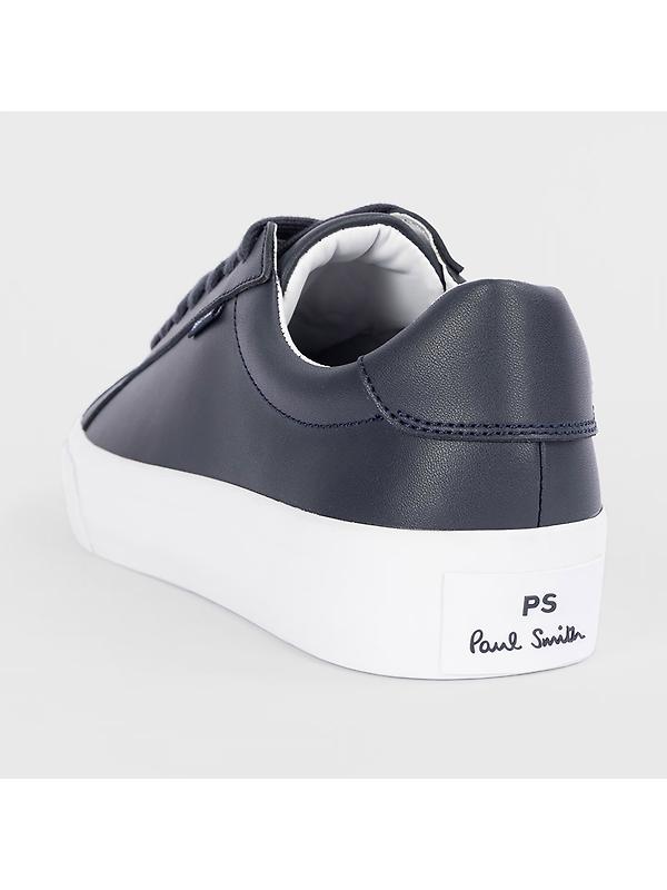 PS By Paul Smith Men's Coated Leather Amos Trainers - Dark Navy Image 3