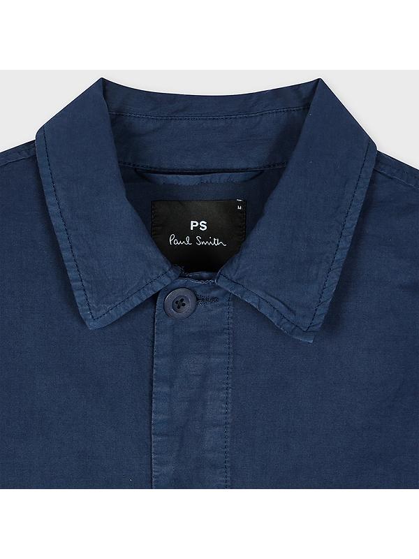 PS By Paul Smith Men's Cotton-Linen Work Jacket - Navy Image 2