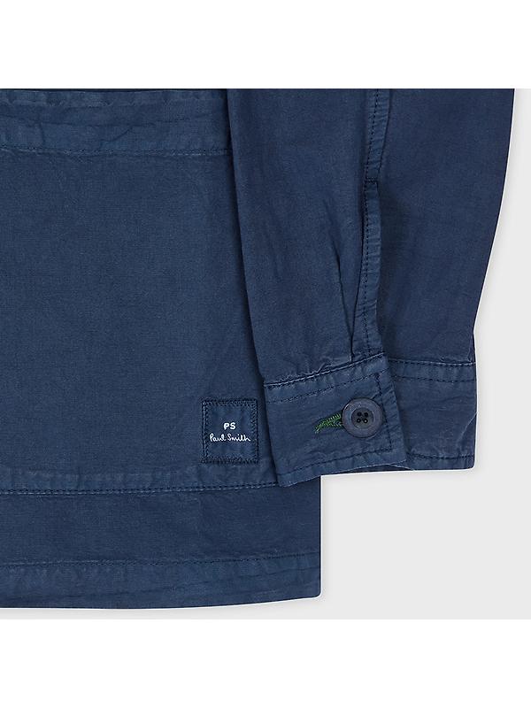 PS By Paul Smith Men's Cotton-Linen Work Jacket - Navy Image 3