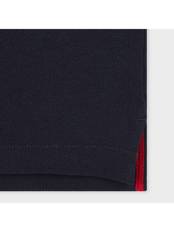 PS By Paul Smith Men's Cotton-Piqué Zebra Logo Polo Shirt - Dark Navy Image 3