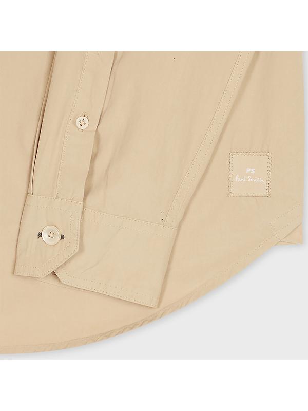 PS By Paul Smith Men's Cotton-Poplin Overshirt - Light Tan Image 2