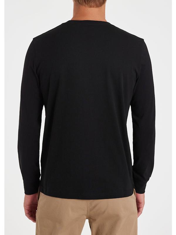 PS By Paul Smith Men's Cotton Zebra Logo Long-Sleeve T-Shirt - Black Image 4