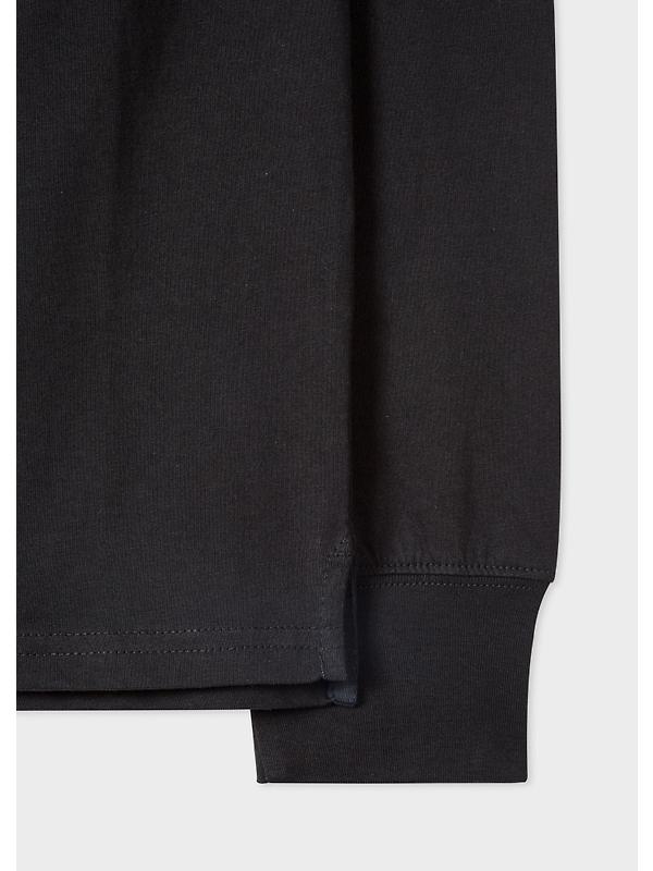 PS By Paul Smith Men's Cotton Zebra Logo Long-Sleeve T-Shirt - Black Image 7