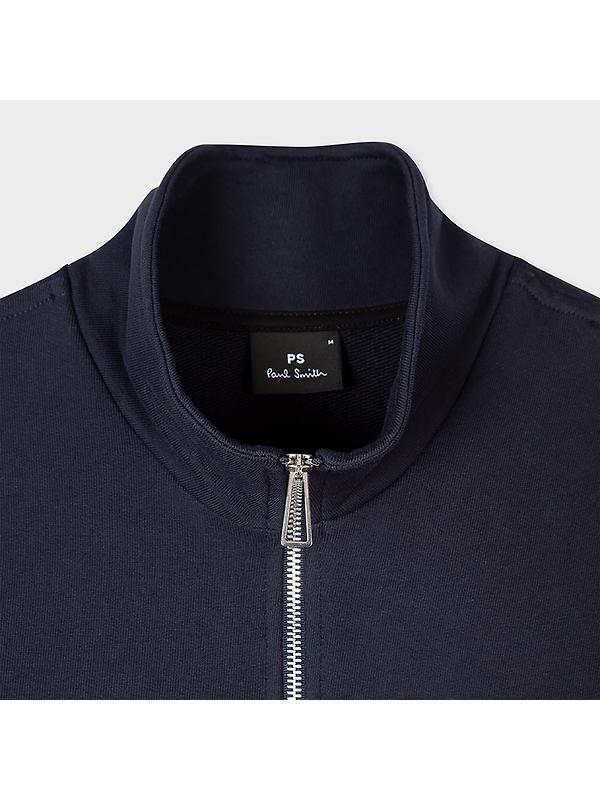 PS By Paul Smith Men's Cotton Zebra Logo Zip-Neck Sweatshirt - Navy Image 4