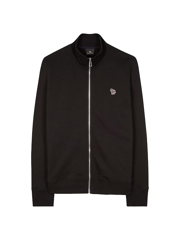 PS By Paul Smith Men's Cotton Zebra Logo Zip Sweatshirt - Black Image 1