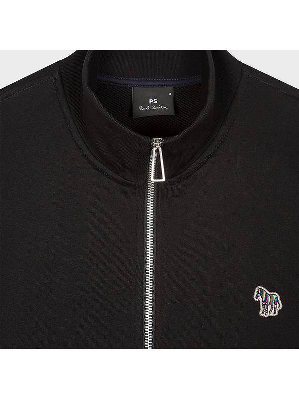 PS By Paul Smith Men's Cotton Zebra Logo Zip Sweatshirt - Black Image 2