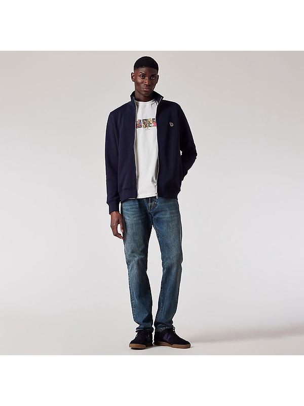 PS By Paul Smith Men's Cotton Zebra Logo Zip Sweatshirt - Navy Image 4