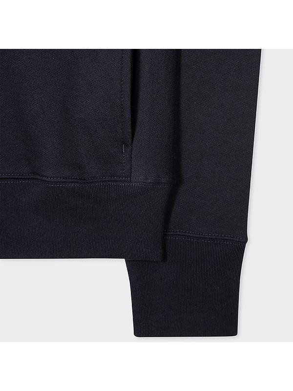 PS By Paul Smith Men's Cotton Zip-Front Zebra Logo Hoodie - Dark Navy Image 5