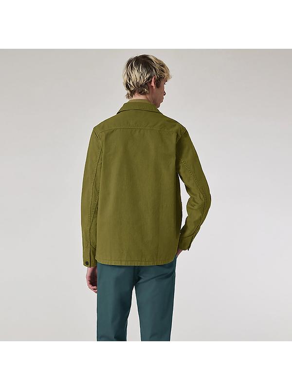 PS By Paul Smith Men's Garment-Dye 'Broad Stripe Zebra' Cotton Work Jacket - Khaki Image 4