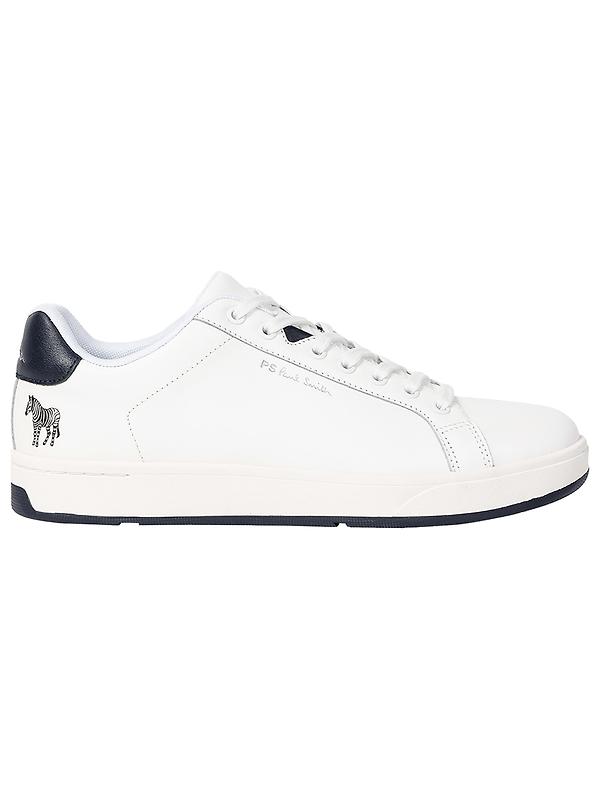 PS By Paul Smith Men's Leather Albany Zebra Trainers - White Image 1