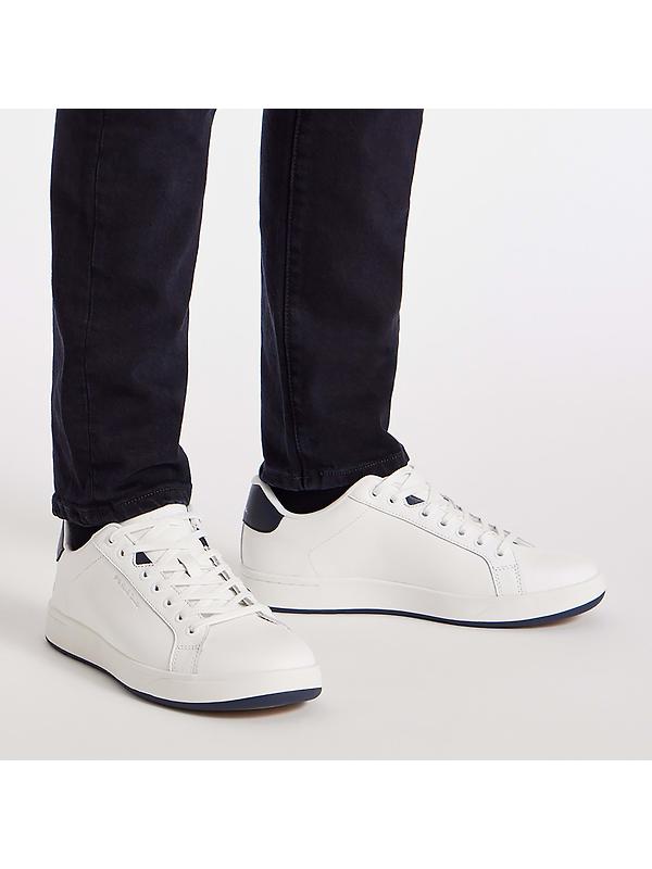 PS By Paul Smith Men's Leather Albany Zebra Trainers - White Image 3