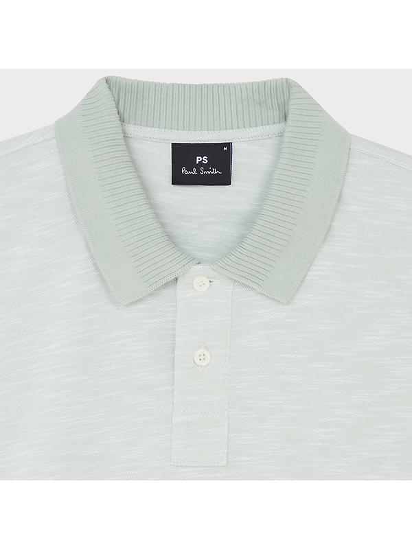 PS By Paul Smith Men's Organic Cotton Marl Polo Shirt - Green Image 2