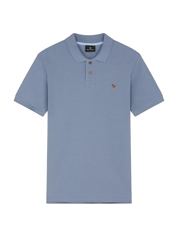PS By Paul Smith Men's Organic Cotton Zebra Polo Shirt - Blue Image 1