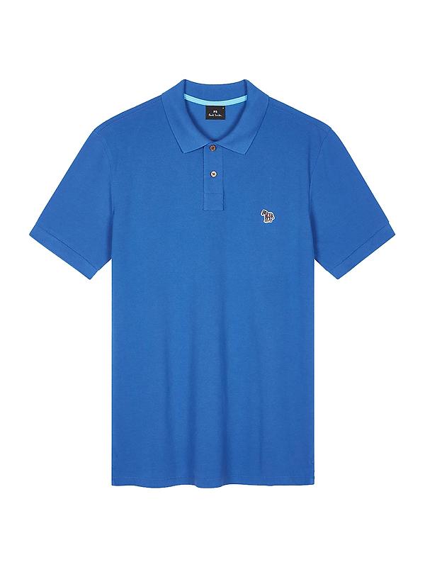 Product image of PS By Paul Smith Men's Organic Cotton Zebra Polo Shirt - Ocean Blue