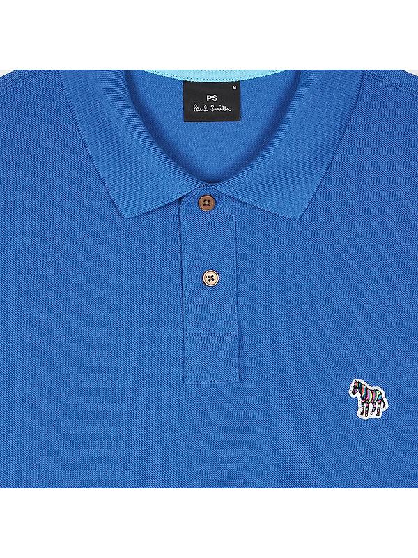 PS By Paul Smith Men's Organic Cotton Zebra Polo Shirt - Ocean Blue Image 2
