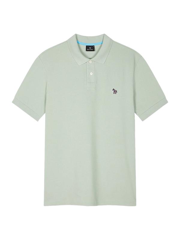 PS By Paul Smith Men's Organic Cotton Zebra Polo Shirt - Sage Green Product Image