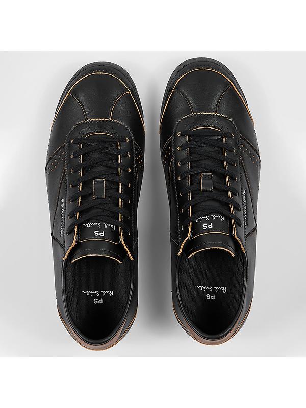 PS By Paul Smith Men's 'Mestre' Leather Trainers - Black Image 3