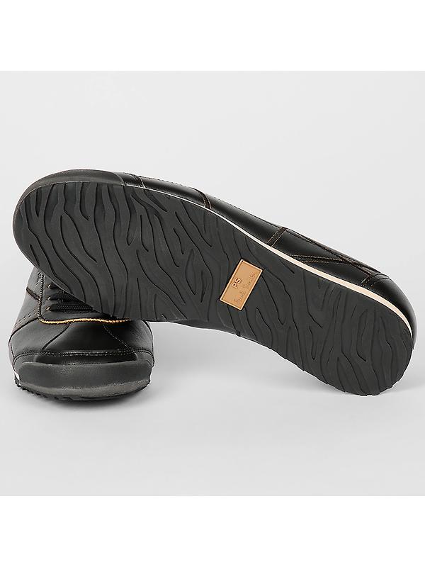PS By Paul Smith Men's 'Mestre' Leather Trainers - Black Image 4
