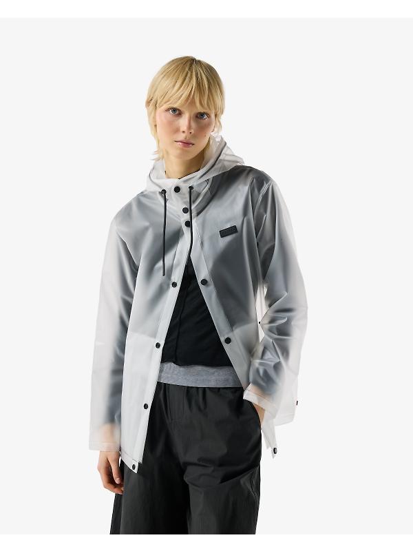 Hunter Unisex Downpour Izzy Pu Hooded Jacket - Clear Matte Image 4