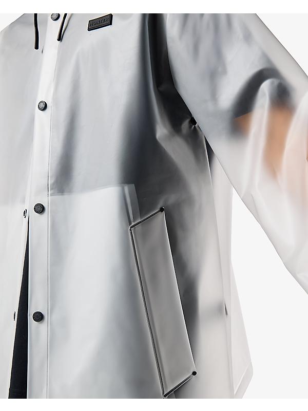 Hunter Unisex Downpour Izzy Pu Hooded Jacket - Clear Matte Image 9