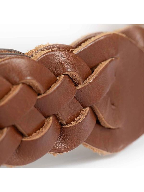 Holland Cooper Women's Plaited Slim Belt - Tan Image 4
