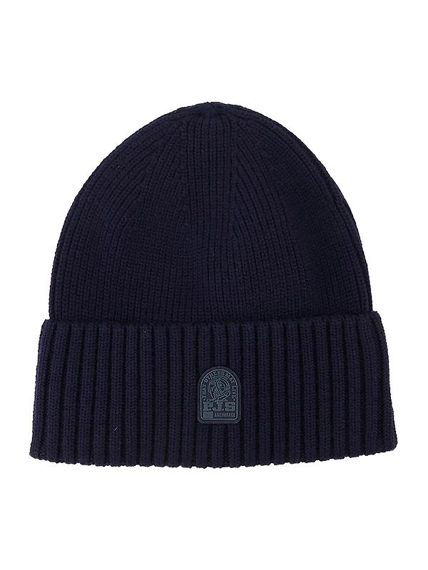 Parajumpers Plain Knitted Beanie Hat - Blue Navy Product Image