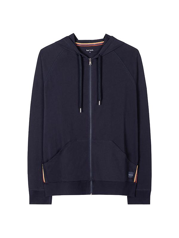 Product image of Paul Smith Men's Jersey Cotton Zip Lounge Hoodie - Navy