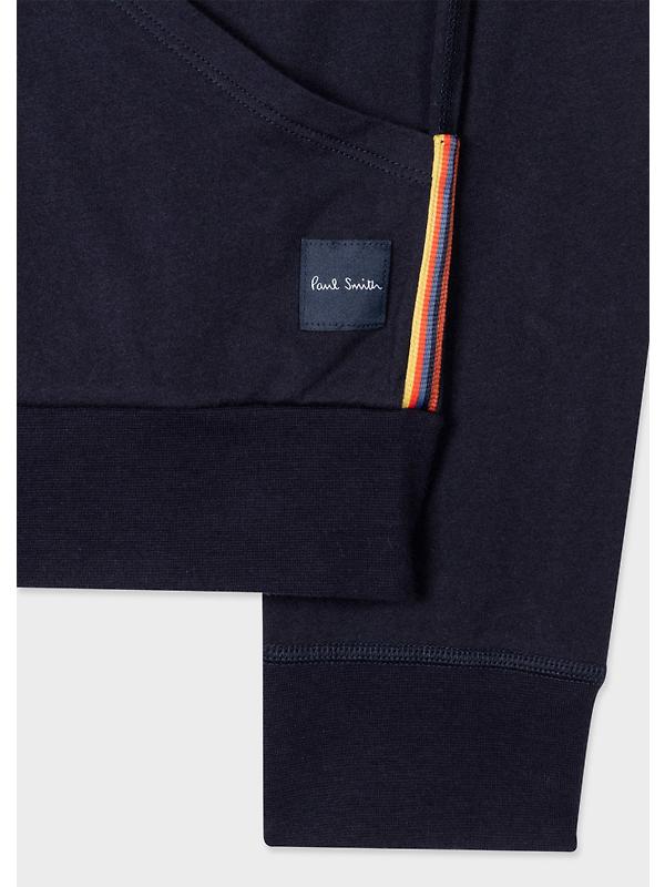 Paul Smith Men's Jersey Cotton Zip Lounge Hoodie - Navy Image 6
