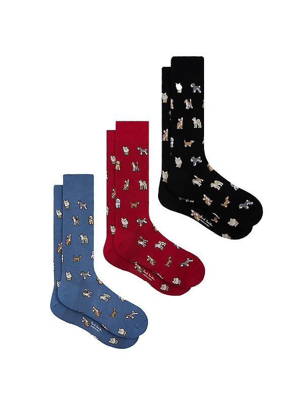 Paul Smith Men's Kyoto Dog 3 Pack Socks - Mix Image 1