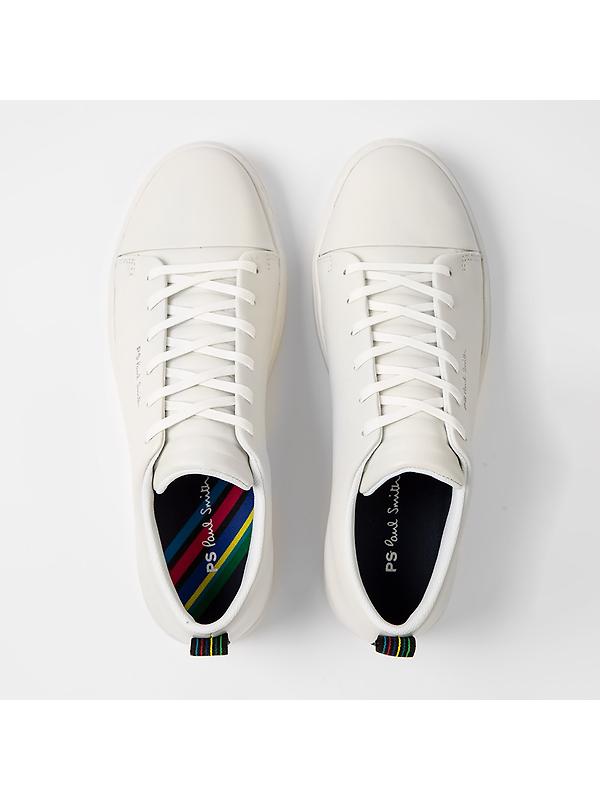 PS By Paul Smith Men's Leather 'Lee' Trainers - White Image 2