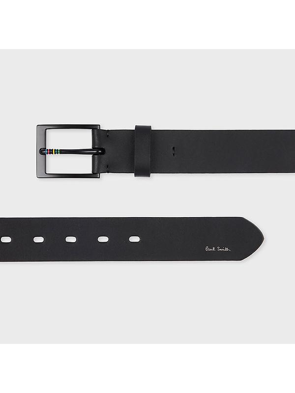 Paul Smith Men's Leather 'Sports Stripe' Belt - Black Image 2