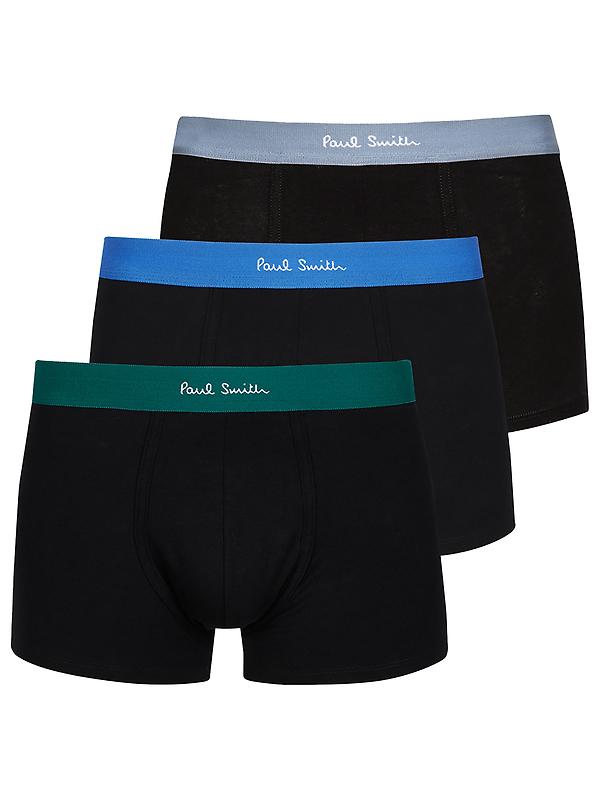 Paul Smith Men's Mix Waistband 3 Pack Trunks - Black Product Image