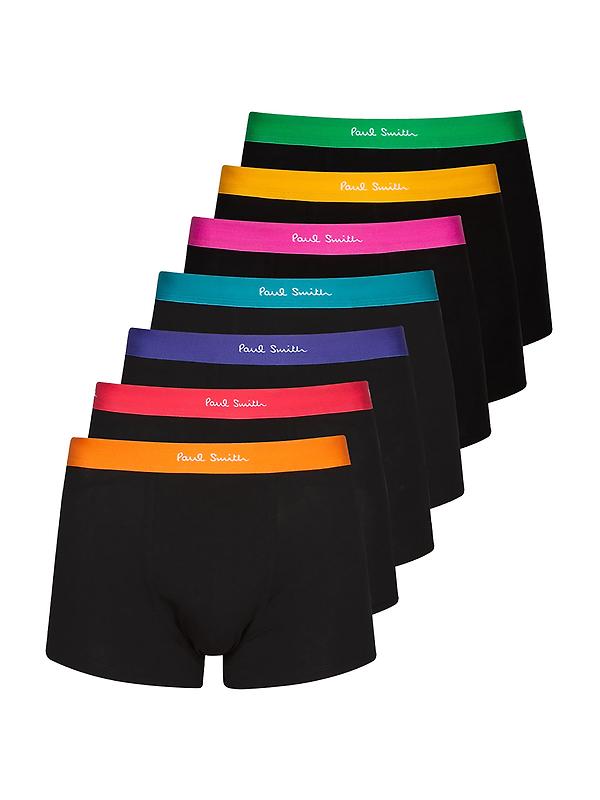 Paul Smith Men's Organic-Cotton 7 Pack Boxer Briefs - Black Image 1