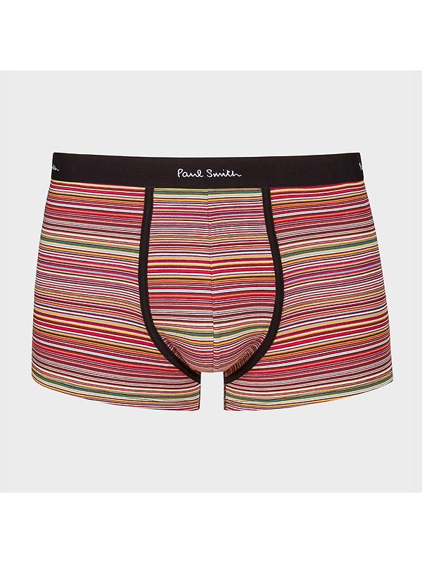 Paul Smith Men's Organic-Cotton Mixed Stripe 3 Pack Boxer Briefs - Black Image 3