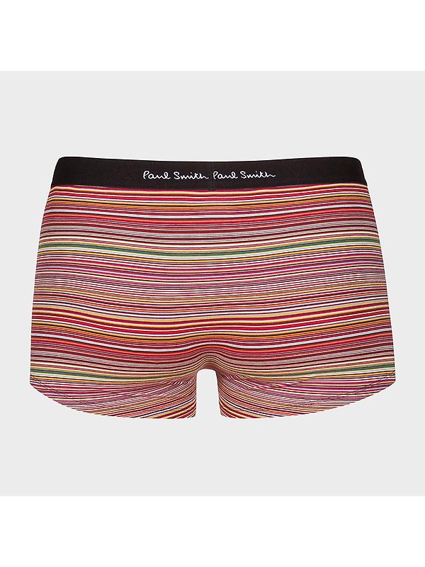 Paul Smith Men's Organic-Cotton Mixed Stripe 3 Pack Boxer Briefs - Black Image 4