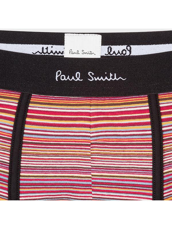 Paul Smith Men's Organic-Cotton Mixed Stripe 3 Pack Boxer Briefs - Black Image 5
