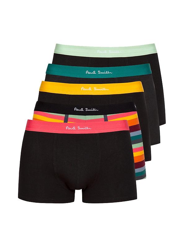Paul Smith Men's Organic Cotton Mixed 5 Pack Boxer Briefs - Artist Stripe Image 1