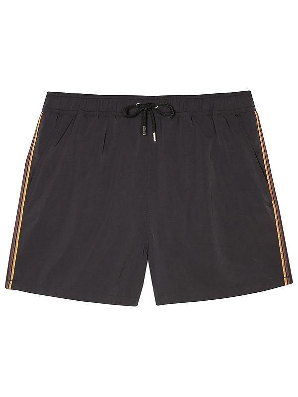 Product image of Paul Smith Men's Swim Shorts With 'Artist Stripe' Trim - Black