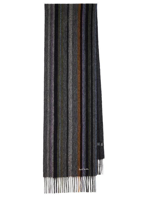 Product image of Paul Smith Men's Trent Stripe Scarf - Grey