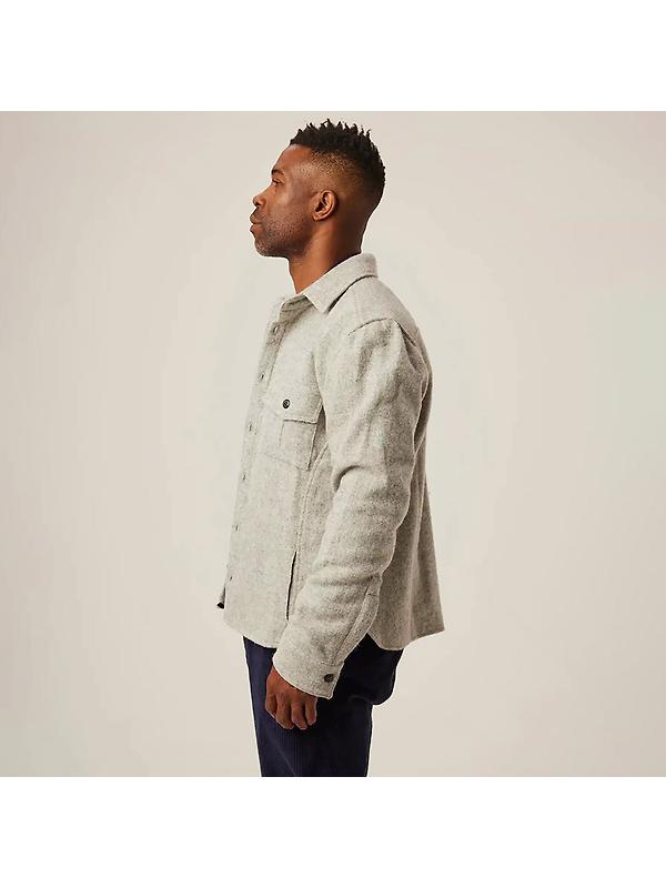 Peregrine Men's Dexter Made In England Overshirt - Light Grey Image 4