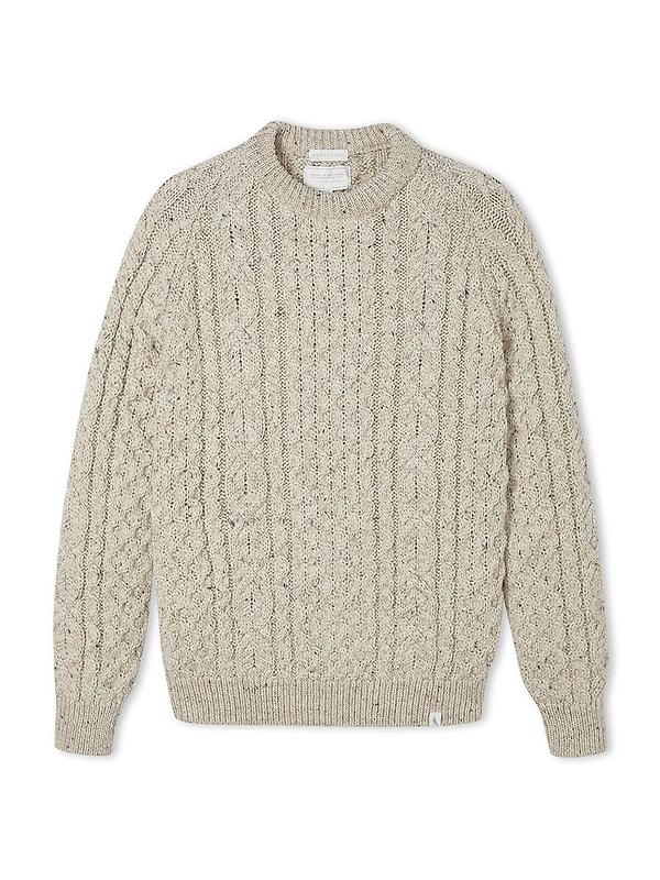 Peregrine Men's Hudson Made In England Aran Jumper - Skiddaw Product Image